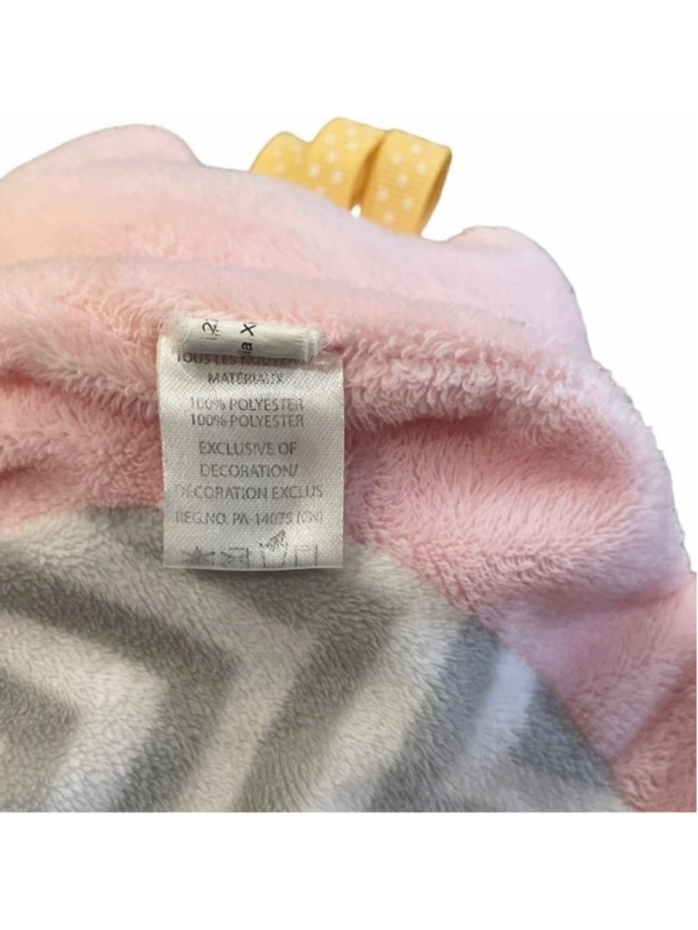BABY Aspen Owl Lovey Security Blanket Plush HTF Pink Gray Chevron Rattle Baby To - Picture 10 of 12